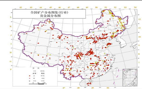 中国金矿分布地区图片