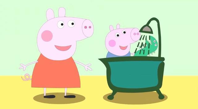 粉紅豬小妹小豬佩奇peppapig兒歌塗鴉之洗澡歌