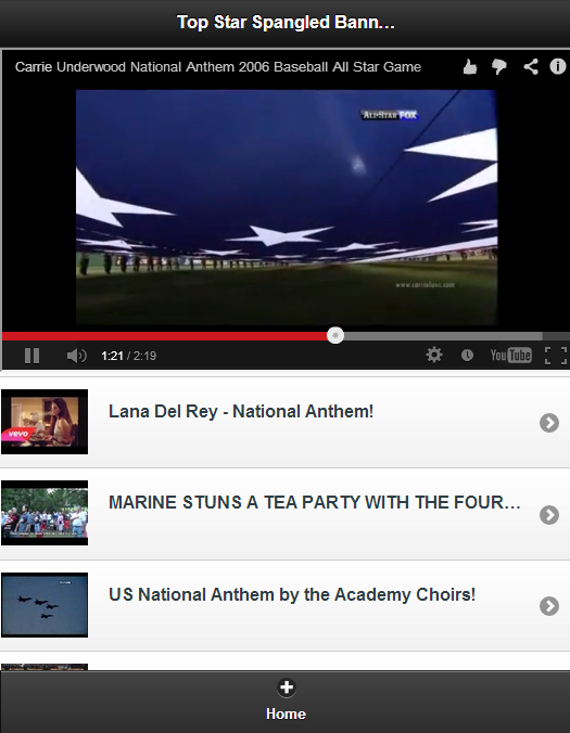 移动应用 Top Star Spangled Banner Vids