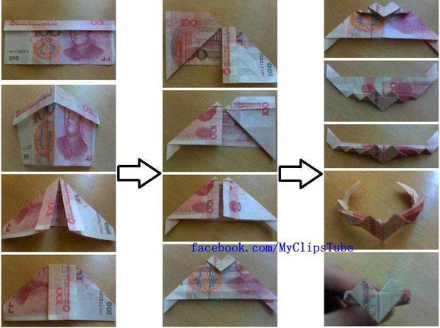 人民币纸心的折叠过程图片