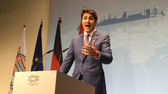 加拿大总理贾斯廷·特鲁多在g20峰会期间发表讲话