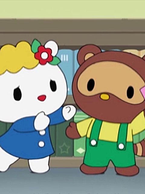 竖版:《hello kitty 苹果森林》01 凯蒂和咪咪偶遇精灵 来到不一样的