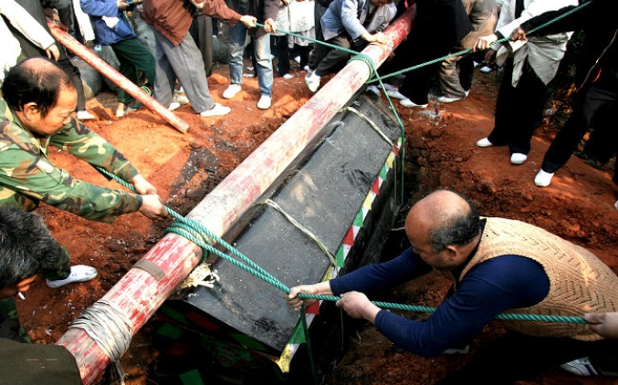 實拍湘西農村土葬全過程