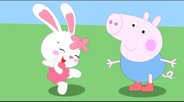 粉红猪小妹儿歌涂鸦之小白兔 小兔子乖乖儿歌视频